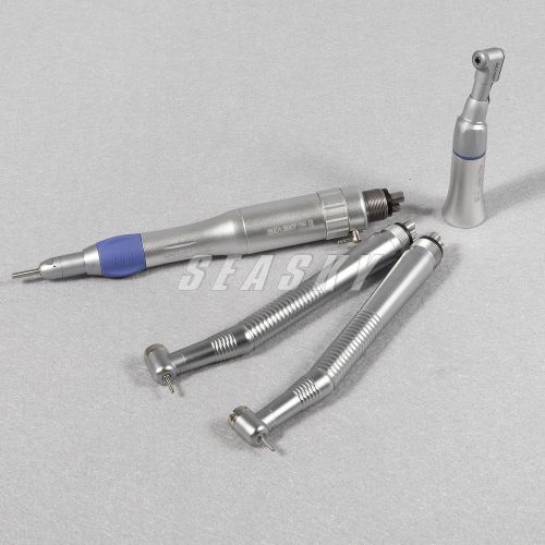 NSK Style Low Speed Contra Angle Kit + Push Button High Speed Turbine Handpiece