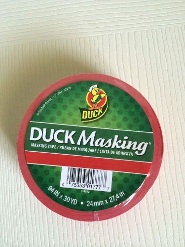 Duck Color Masking Tape, .94&#034; X 30 Yds, Red