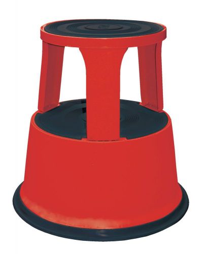 Vestil steel rolling step stool red finish wheels, 17-1/8&#034; kitchen or garage for sale