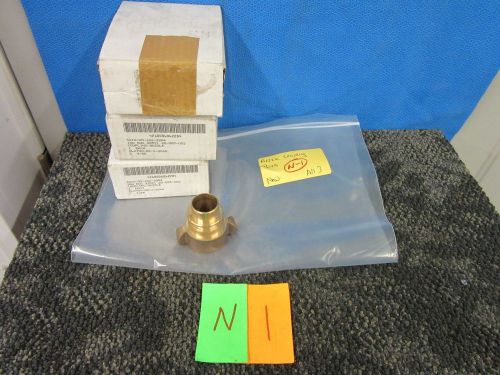 3 badger brass fire hose to tube coupler threaded adapter 28-085-002 military for sale