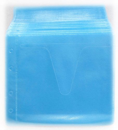 Double Side CD DVD Plastic Sleeve Envelope 100pk Blue