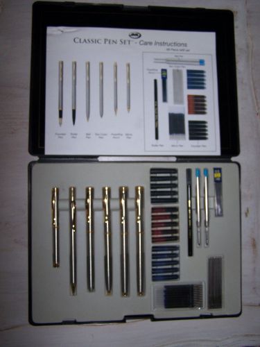 JML Classic Pen Set Six Writing Instruments &amp; 66 Piece Refill Set