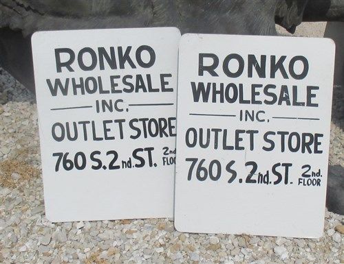 Lot 2 Ronko Wholesale 24 x 18 Vintage Metal Signs Garage Art Mancave Basement