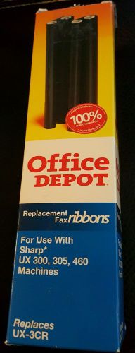 New Office Depot (2pack) - SHARP UX 300, 305, 460 Replacement UX-3CR FAX RIBBONS