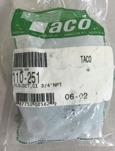NEW Taco 110-251 Flange Set CI 3/4&#034; NPT 2 FLANGES 4 NUTS &amp; BOLTS