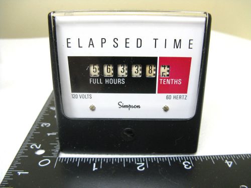 Simpson elapsed time counter meter  1357et cat. no.03595 for sale