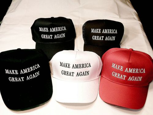 EMBROIDERED,MAKE AMERICA GREAT AGAIN,DONALD TRUMP LOOK TRUCKERS HAT, 4 COLORS ,