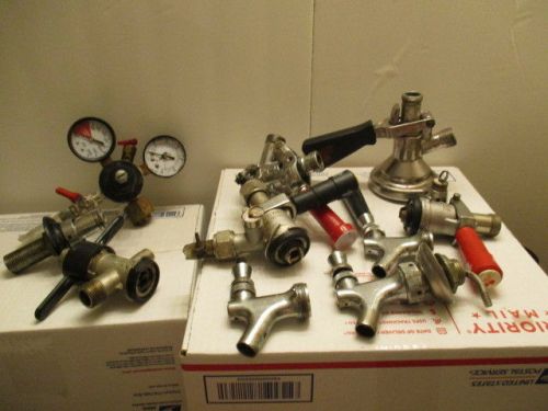 Lot of 10 Beer Keg Tap Coupler Micro Matic  Lever Handle Taps And More