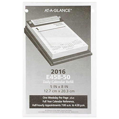 At-A-Glance AT-A-GLANCE Daily Desk Calendar Refill 2016, 5 x 8 Inches (E458-50)