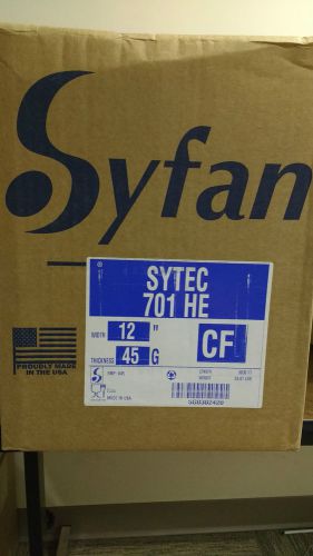 Syfan 12&#034; Center Fold Sytec 701 HE 45 Ga. 5,830 feet per roll