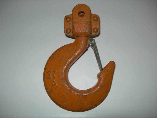 Bottom swiveling hook for 3 ton (ta) lever hoist with safety latch! perfect! for sale