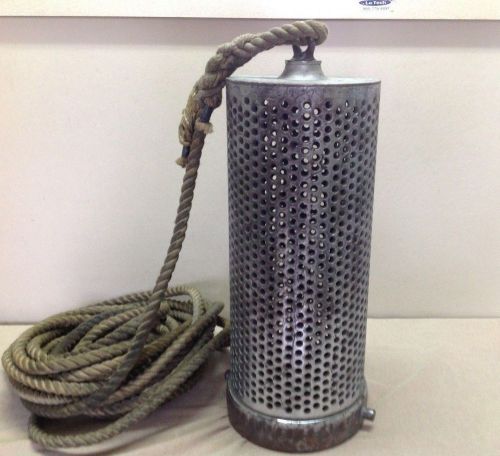 Wooster brass 6&#034; diameter fire truck pumper hose strainer with rope for sale