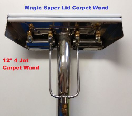 Carpet Cleaning 12&#034; Width 4 Jet  WAND 1.5&#034; tube telfon super lip magic S/S USA