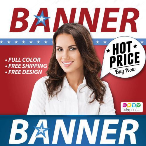Banner 2&#039;x4&#039; Custom Full Color 13oz vinyl FREE Shipping  high quality LDPPRINT