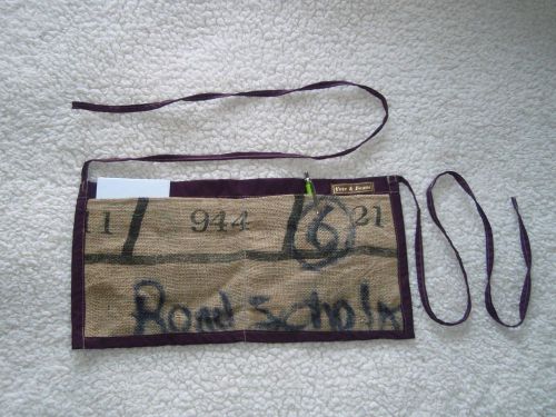 Waist half short apron  with 2 front pockets - burlap coffee bag for sale