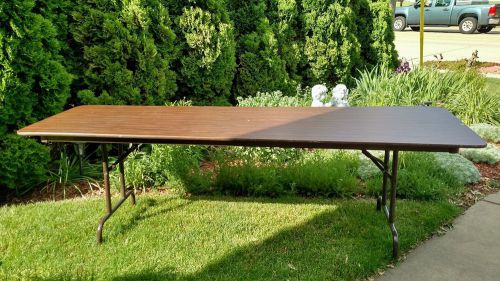 8 foot composite wood steel frame folding table.  Local pickup Normal, IL