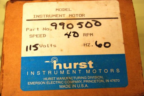 Hurst Instrument Motors #990500 Model PC DA 40 RPM 115vdc  5 Watts Qty: 1  New