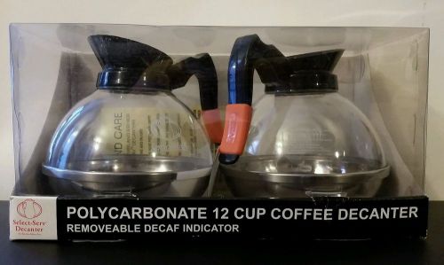 NEW Pair of Two Polycarbonate 12 Cup Coffee Pot Decanter Service Ideas