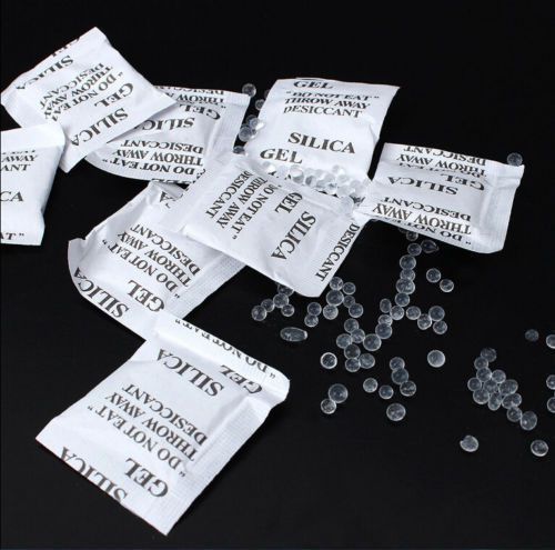 New 100/1000 Packs Non-Toxic Silica Gel Desiccant Moisture Absorber Dehumidifier