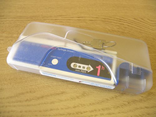 Graseby ms16 portable hourly rate syringe &amp; lock box &amp; key for sale