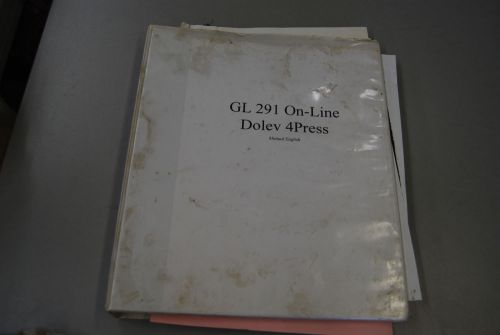 Glunz &amp; Jensen Plate Processor291  4press on-line service and operating Manual