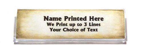 Parchment Look Custom Name Tag Badge ID Pin Magnet for Professionals Teachers