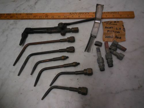 Vtg VICTOR OXY ACETYLENE 550 CUTTING TORCH &amp; Extra Tips 0-1-3 Type 13 &amp; 0-T13