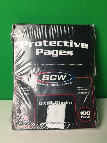 Bcw protective pages 8x10 photo 100 pages new clar page protectors acid free for sale