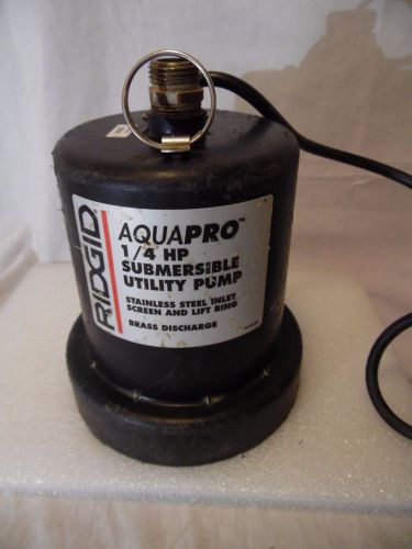 Ridgid tp-250 1/4&#034; hp aquapro submersible utility pump sump pump 5.7 amp usa for sale