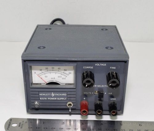 HP 6217A Portable Bench Regulated Adjustable DC Power Supply 0-50VDC 0-200mA