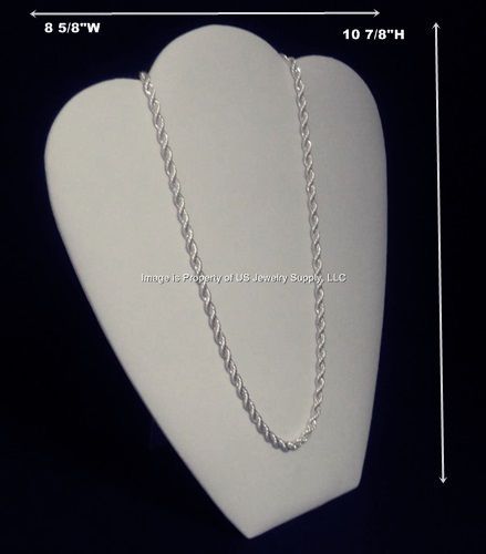 1 White Necklace Pendant Chain Easel Back Jewelry Display 8 5/8&#034;W x 10 7/8&#034;H