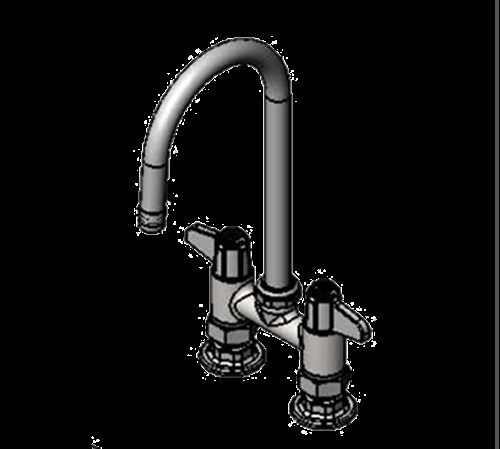 T&amp;s brass 5f-4dls05 equip faucet 4&#034; deck mount 5-1/2&#034; swing nozzle for sale