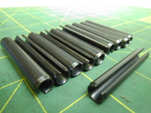 M8 X 50 mm SLOTTED STEEL SPRING PINS BLACK OXIDE (QTY 10) #56876