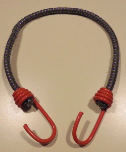 Bungee cord 20&#034; end-to-end strap shock x stretch nylon purple green 1 pre-owned* for sale