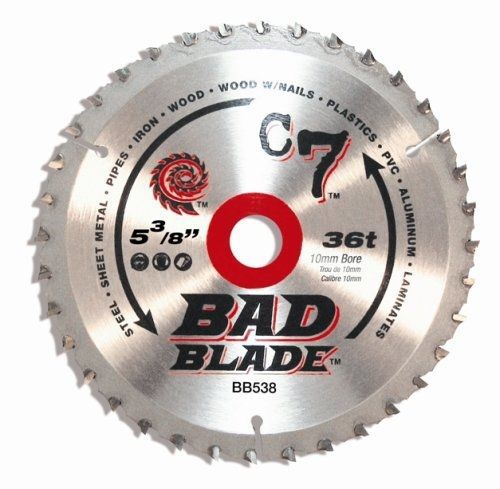 KwikTool USA BB538 C7 Bad Blade 5-3/8-Inch  36 Tooth With 10mm Arbor
