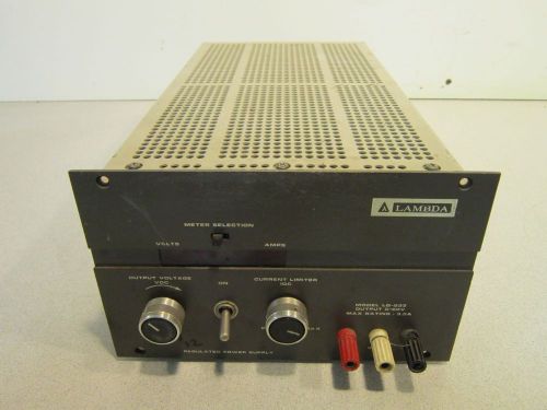 Lambda Regulated Power Supply LQ-533, Pwrs Up, Output: 0-60V, MAX Rating 3.3A