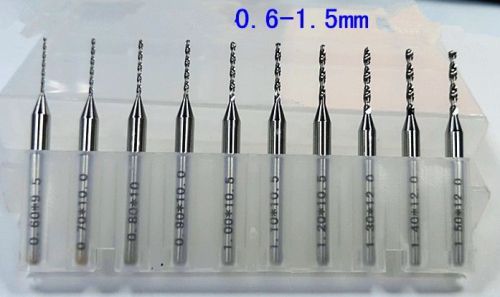 Micro Mini Carbide Engraving Drill Bit 0.6mm - 1.5mm Kit PCB press CNC Dremel