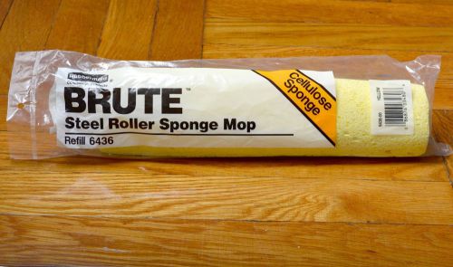 Package of 6, Rubbermaid Refill for Steel Roller Sponge Mop - 6436YEL