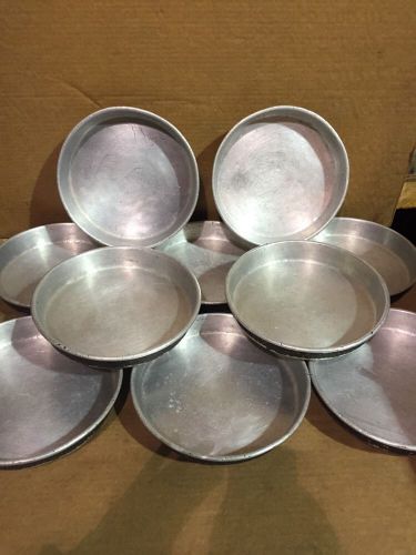 10 used aluminum pizza pans trays round personal deep dish for sale