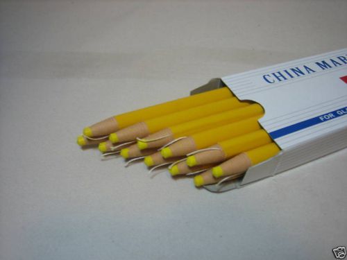 12~Marker Marking Pencil For Fabric,Metal,Glass..Yellow