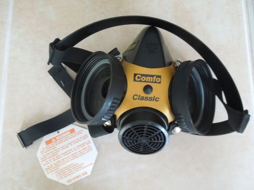 New MSA Gold / Black Comfo Classic Half Mask Respirator Large 808073