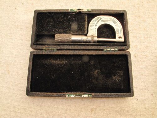 Vtg brown &amp; sharpe #10 micrometer w/ orig case providence ri for sale