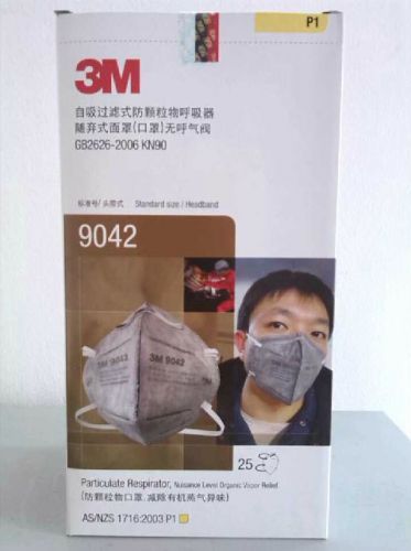 25pcs/box 3M9042 activated carbon mask Organic gas head wearing type PM2.5 mask