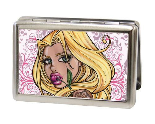 Sexy Ink Girls Metal Multi-Use Wallet Business Card Holder - Cherry Barbie