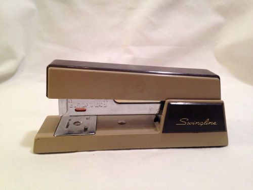 Vintage Miniature Compact Swingline Desktop Stapler Brown on Brown