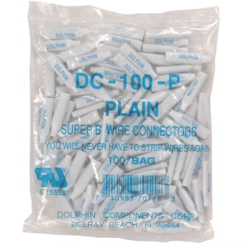 Dolphin DC-100-P Super B Crimp Connector Plain 100 Pieces New In Package