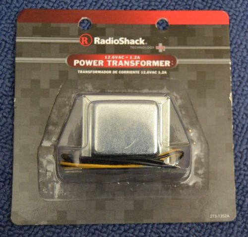 Radio shack power transformer 12.6vac 1.2a standard center tap with lead 2731352 for sale