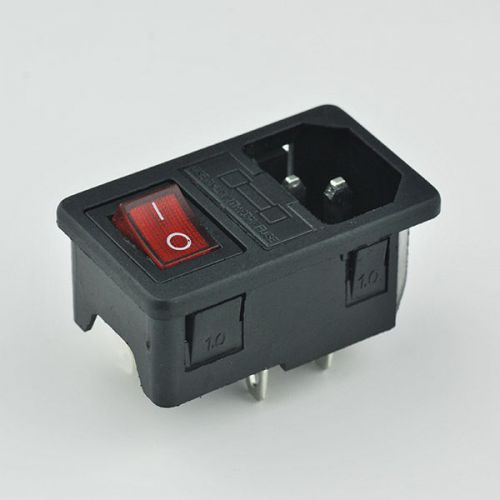 10x ss-8b-2 ac 10a/250v ac power plug with insurance header 5x20mm free shipping for sale