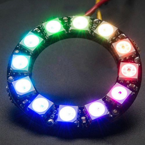 1pc 5050 12-Bit RGB LED Ring WS2812 Round Decoration Bulb Perfect For Arduino WW