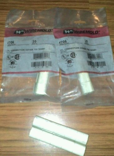 Wiremold *pkg/10* v706 ivory 700 series steel connection cover new for sale